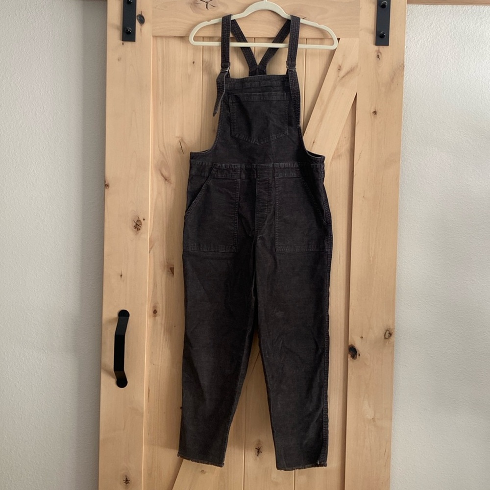 Aerie Charcoal Corduroy Overalls NEW w/out tags